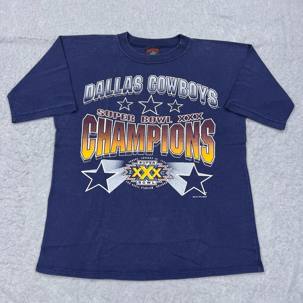 VTG‎ 1996 Super Bowl XXX T Shirt Men's Medium Cowboys vs Steelers NFLP USA Made